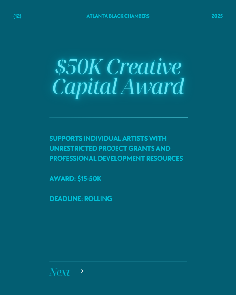 $50K Creative Capital Award Info